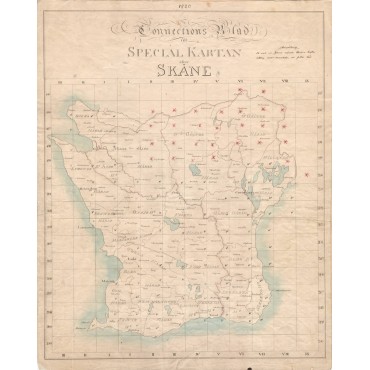 Skånska Rekognoseringskartan År 1820 för Disgen
