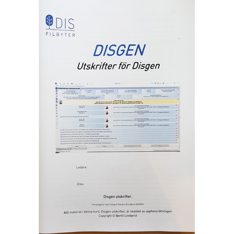 Utskrifter för Disgen