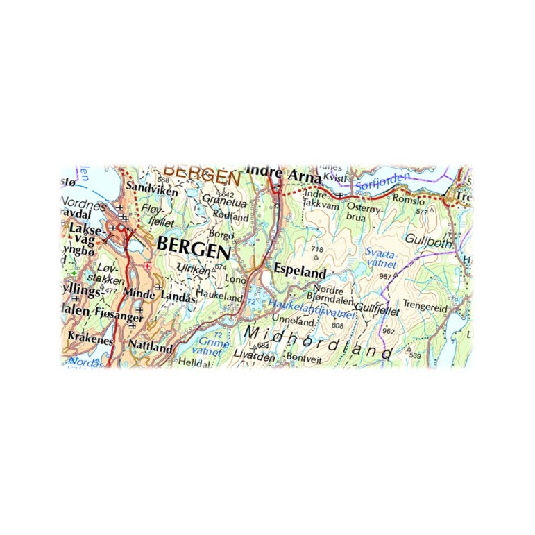 Topografiska kartor Norge för Disgen