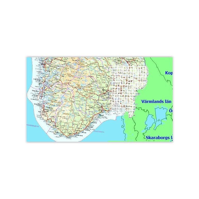 Topografiska kartor Norge för Disgen